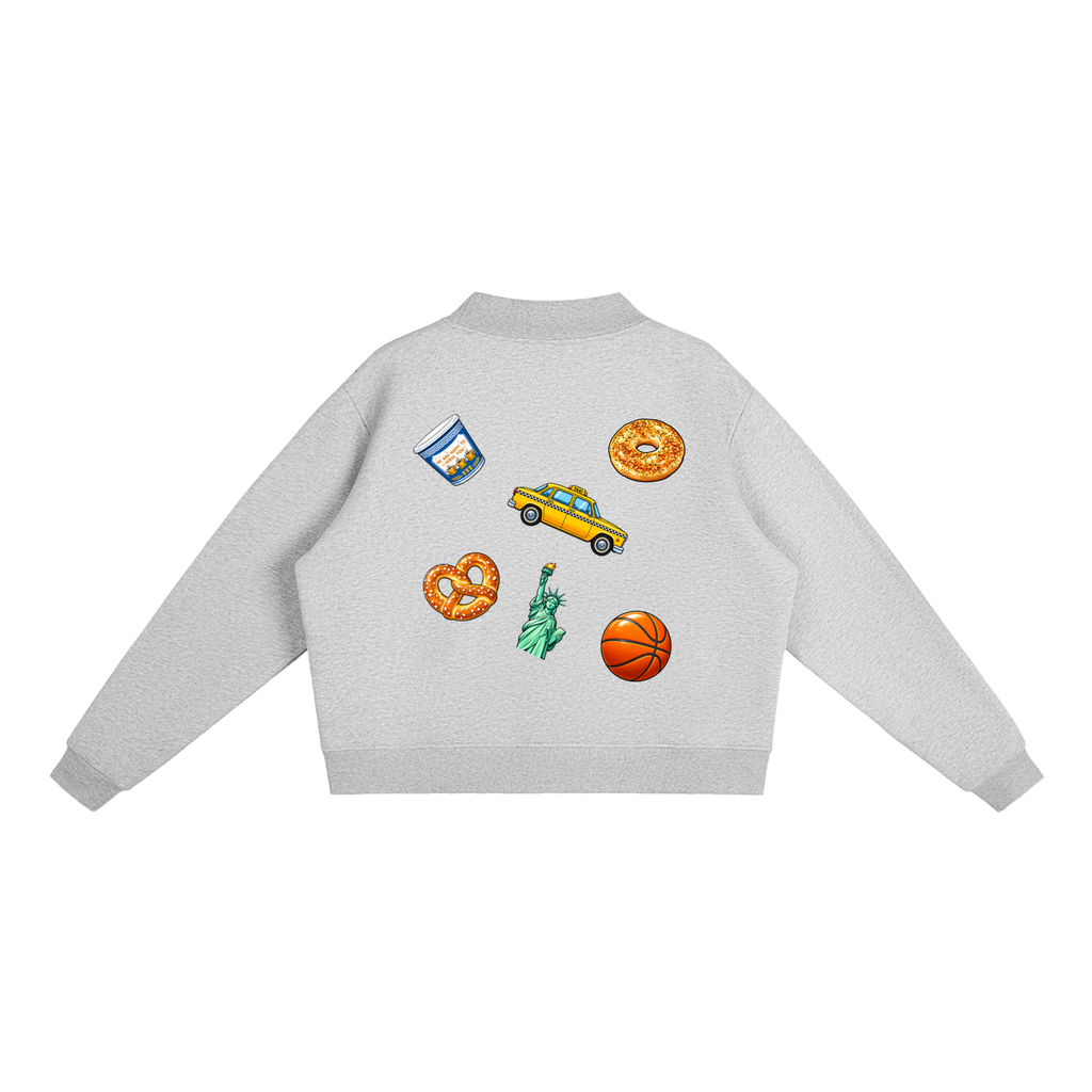 Icons of New York Fleece Mock-Neck Crew Sweatshirt