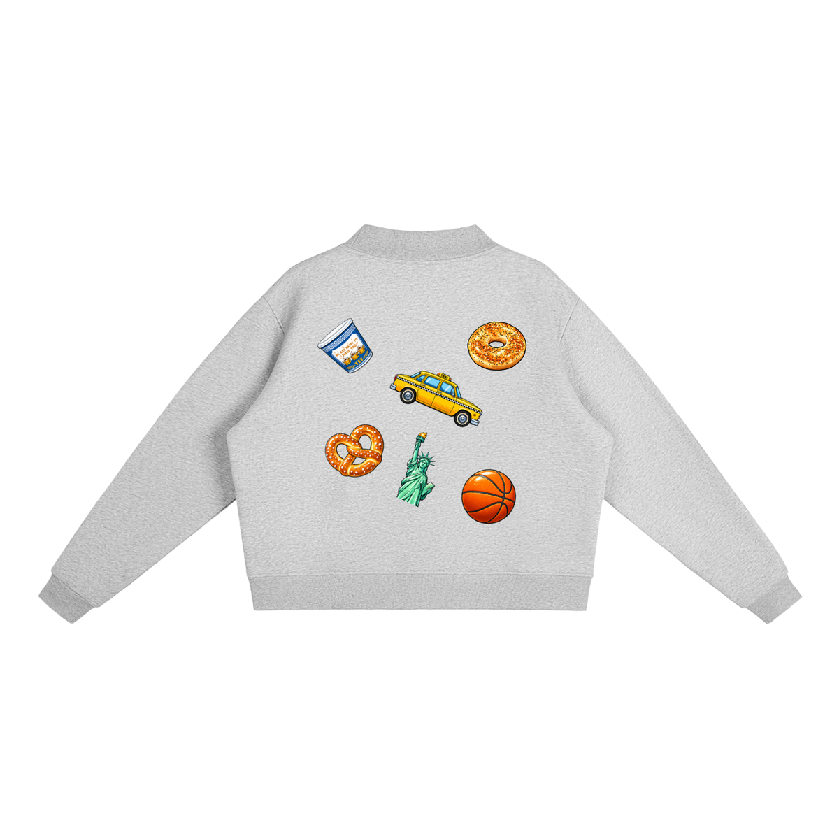 Icons of New York Fleece Mock-Neck Crew Sweatshirt
