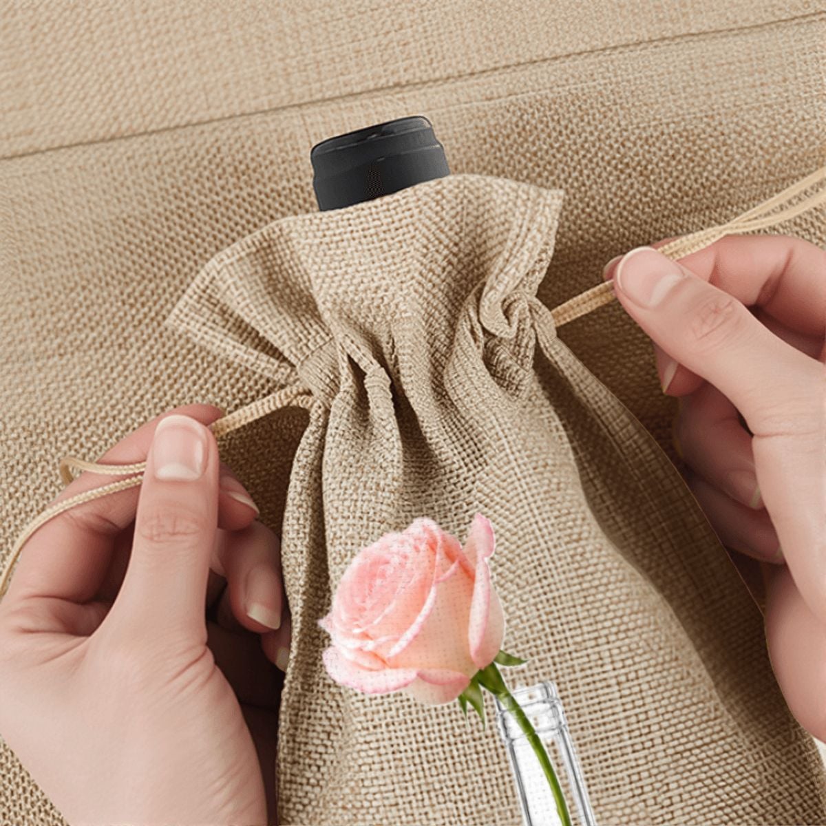 Customizable Rosé Wine Gift Bag