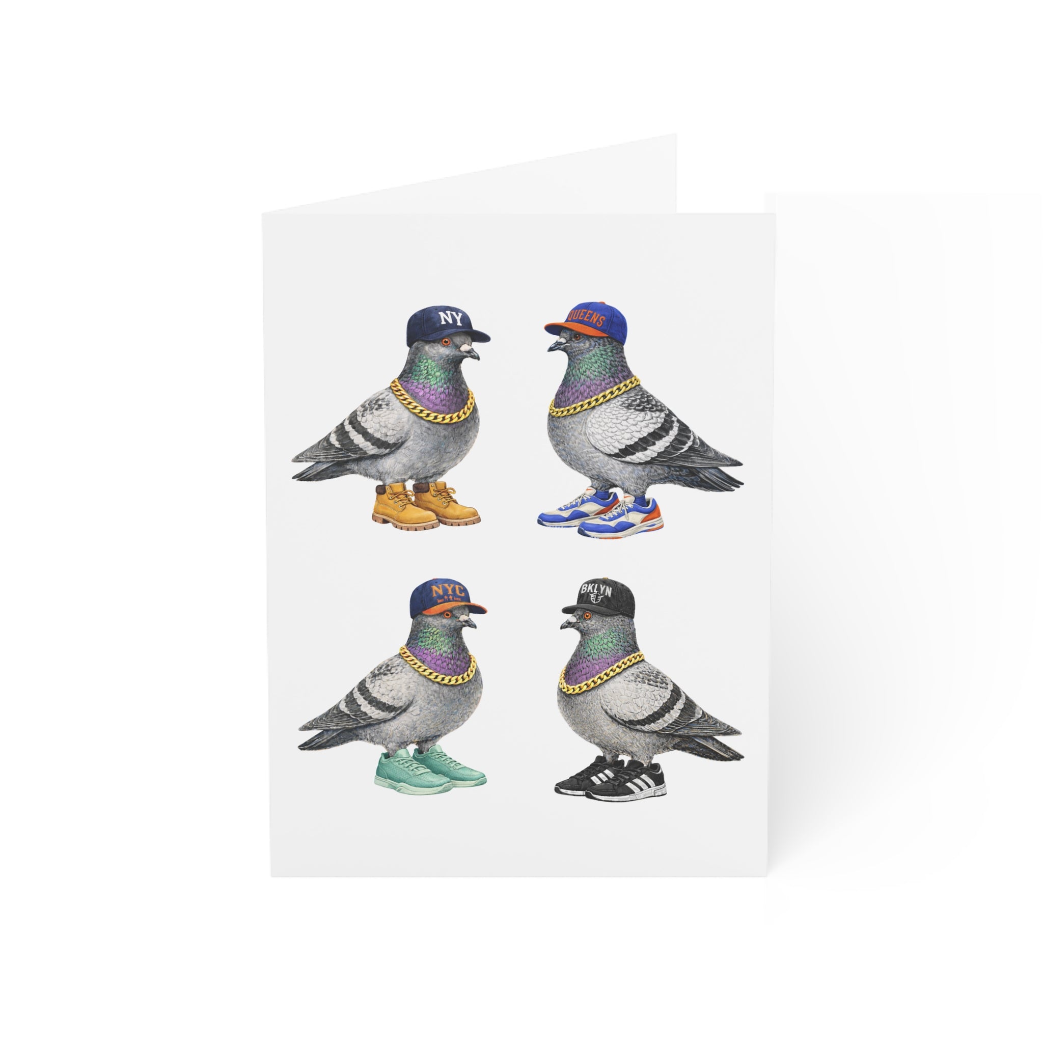 New York Sports Fan NYC Pigeon Greeting Cards | NY Sports Basketball Baseball  Bird Lover Card Pack