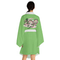 Chinatown Dragon Kimono Robe — Green Chinese Dragon Long Sleeve House Robe