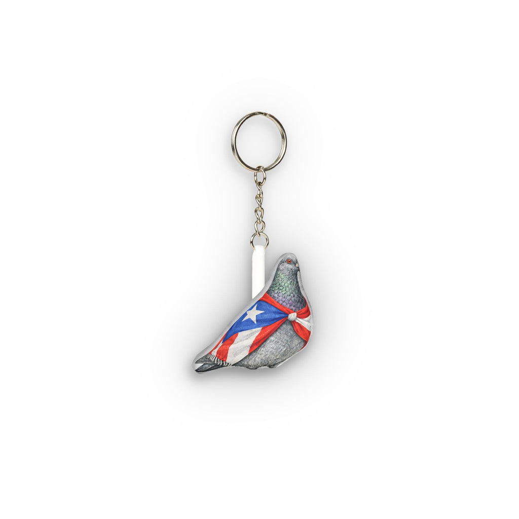 East Harlem NYC Pigeon Mini Plush Keychain |  New York Puerto Rico Bird Lovers Plushie Bag Charm