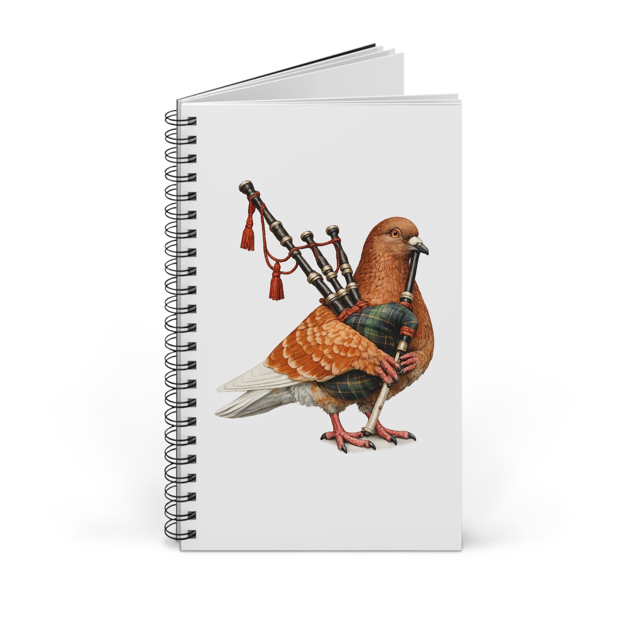 Customizable Woodlawn NYC Pigeon Spiral Journal | Bronx Redheaded Irish Bagpipe Bird Lovers Notebook
