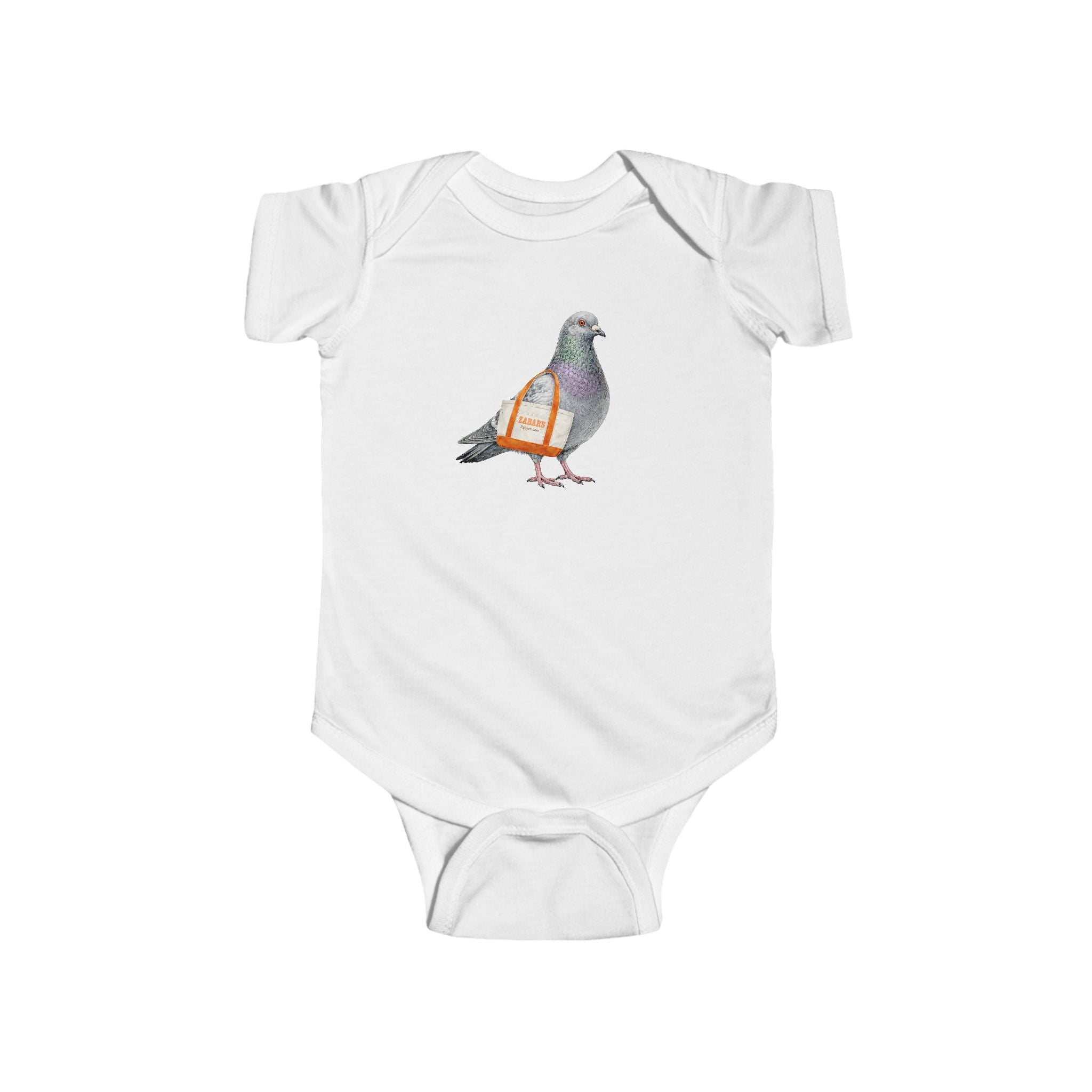 Customizable Upper West Side NYC Pigeon Baby Onesie | New Yorker Reveal Infant Bodysuit