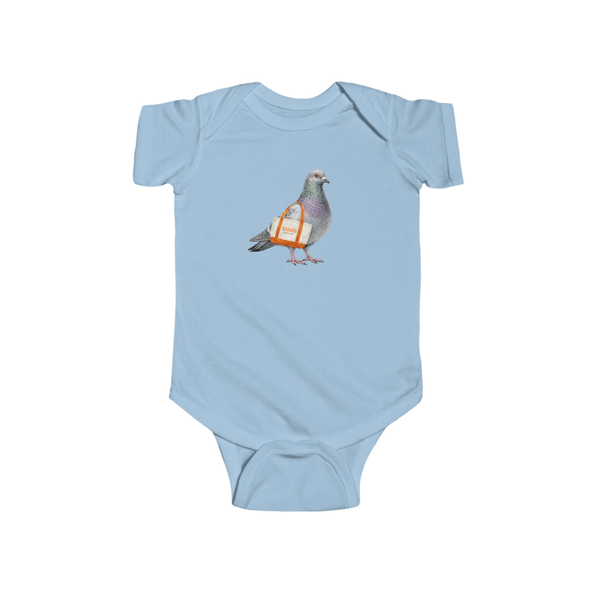 Customizable Upper West Side NYC Pigeon Baby Onesie | New Yorker Reveal Infant Bodysuit
