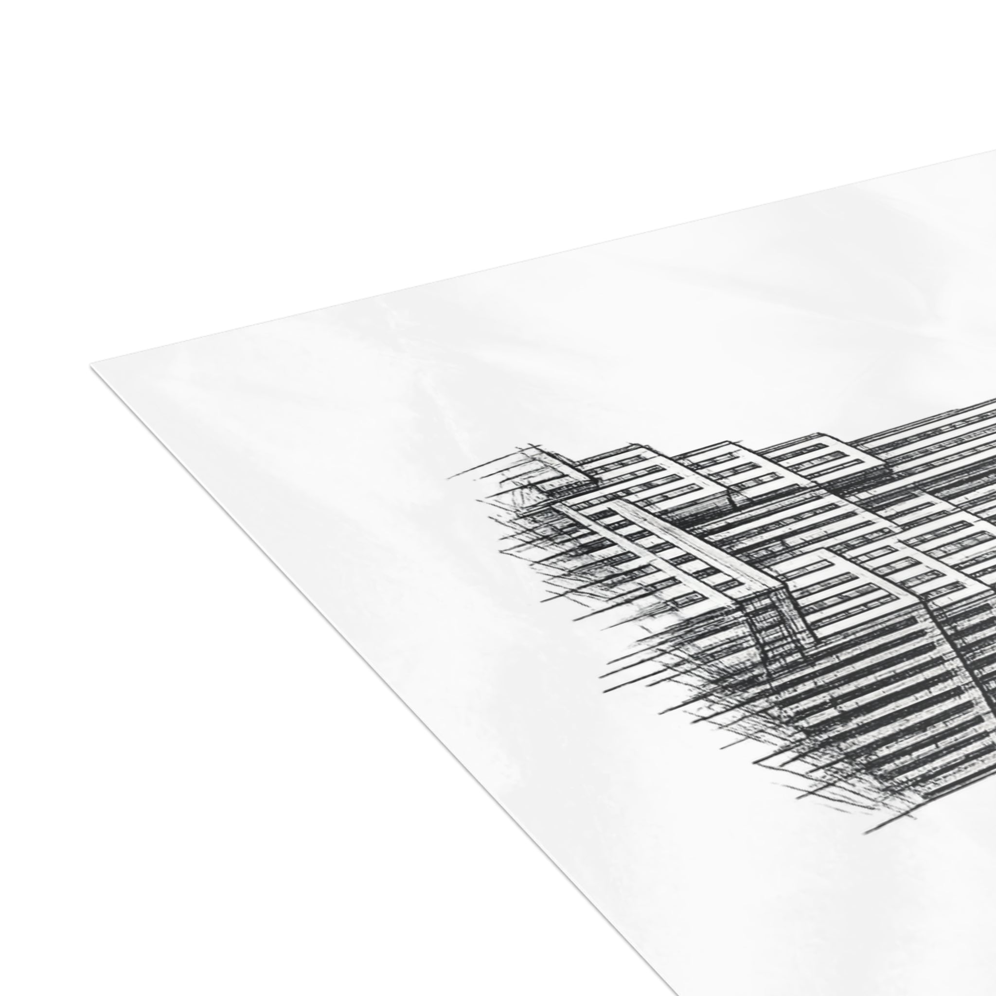 Empire State Building Postcard Set — Architectural Sketch Postcard Bundle (with envelopes)
