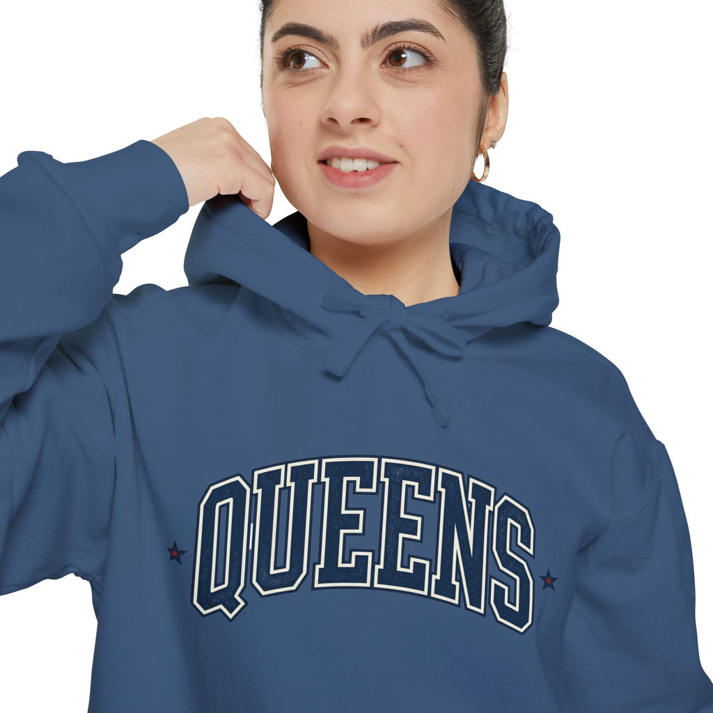 Sudadera con capucha Queens — Suéter con capucha teñido en prenda