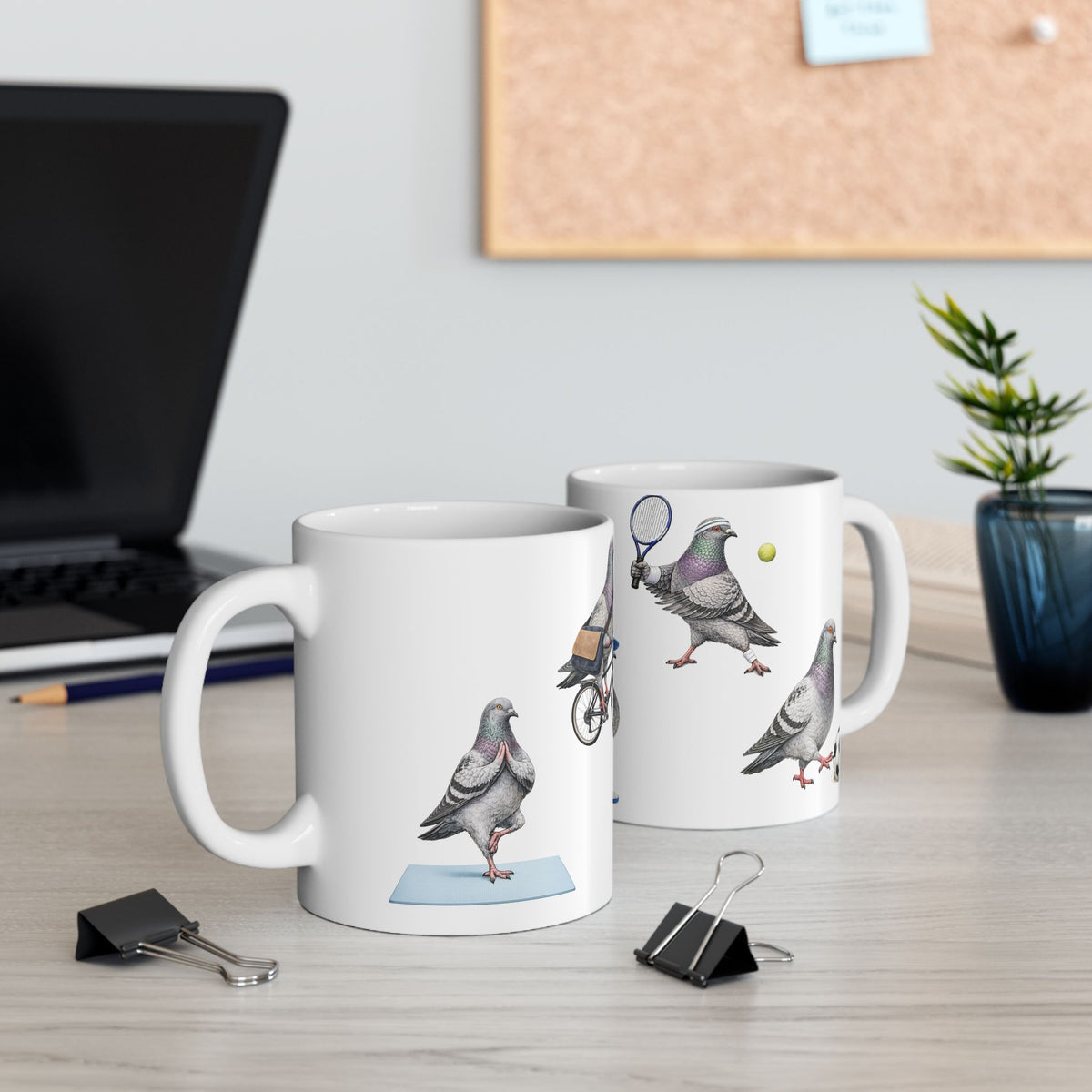 Get Well Soon | NYC Pigeon Active Lifestyle Bird Lovers 11oz Coffee Cup