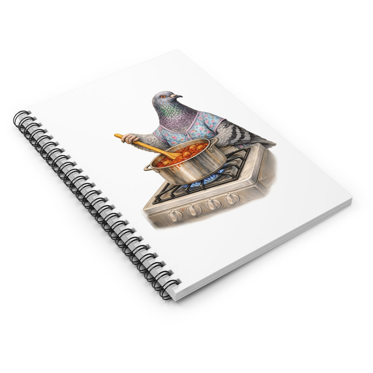 Journal à spirale personnalisable Pigeon Bensonhurst NYC | Carnet pour amoureux des oiseaux Brooklyn Nonna Sunday Sauce