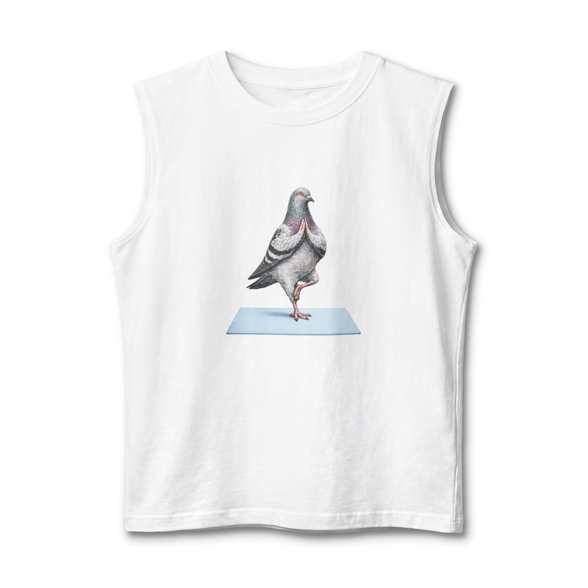 Camiseta sin mangas de yoga con paloma del Central Park de Nueva York | Camiseta para amantes de las aves y el yoga