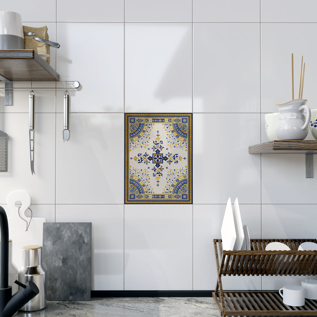 Bethesda Fountain Ceramic Kitchen Backsplash Tile | Central Park Bethesda Terrace Arcade Decorative 6" x 8" Shower Bath Tile
