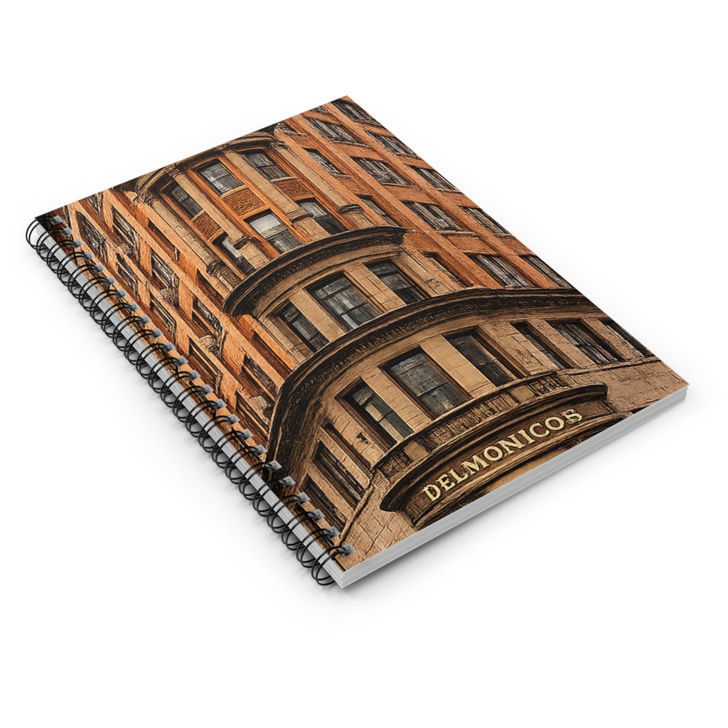 Cuaderno Delmonico's New York para Edificios   Diario en Espiral de Arquitectura de Nueva York