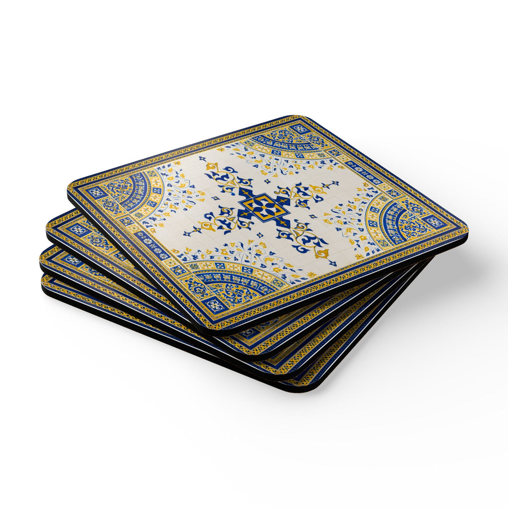 Bethesda Fountain Tile  Cork Coasters | Central Park Bethesda Terrace Arcade Cork Back Coaster Set of 4