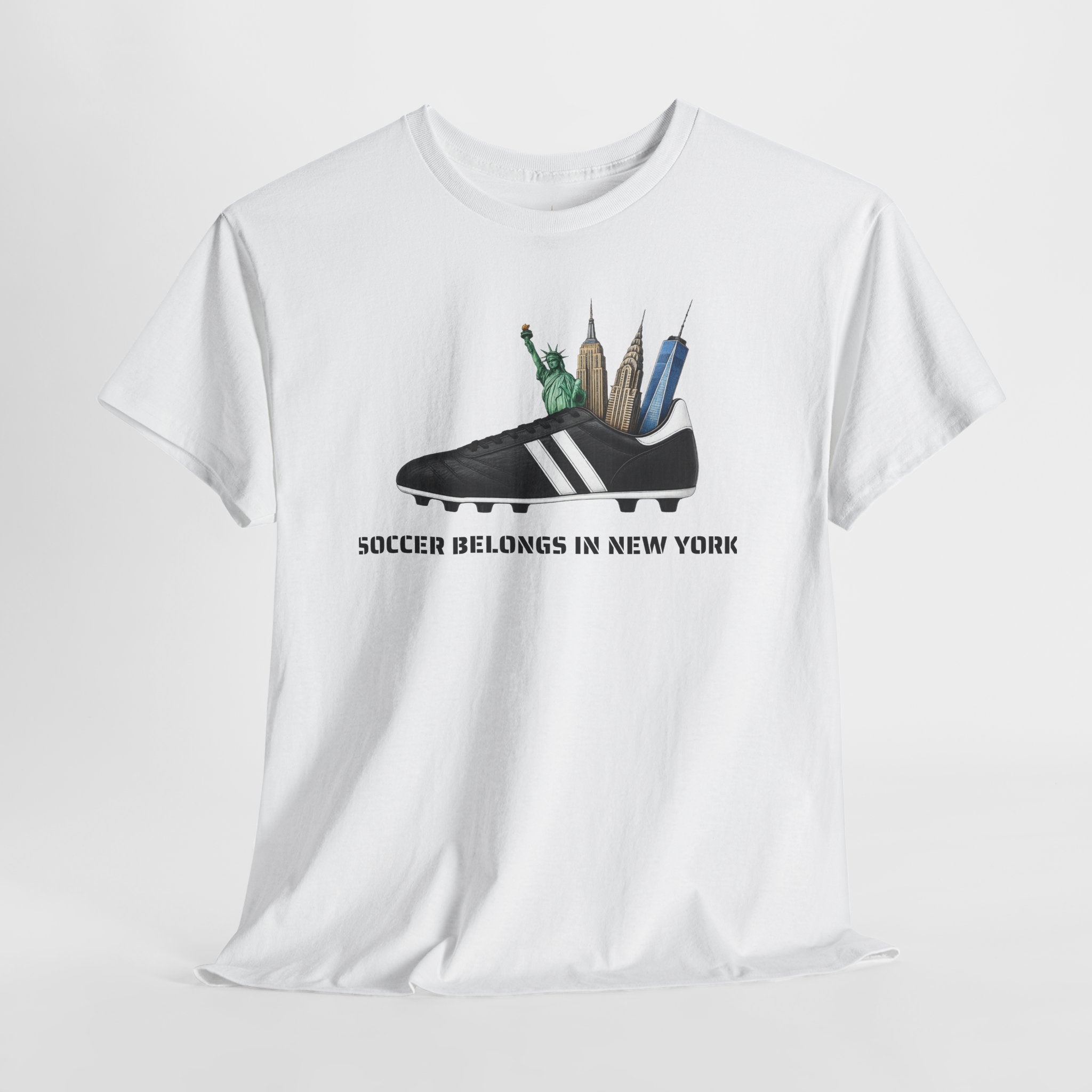 Soccer Belongs in New York T-Shirt | Soccer in NYC Tee