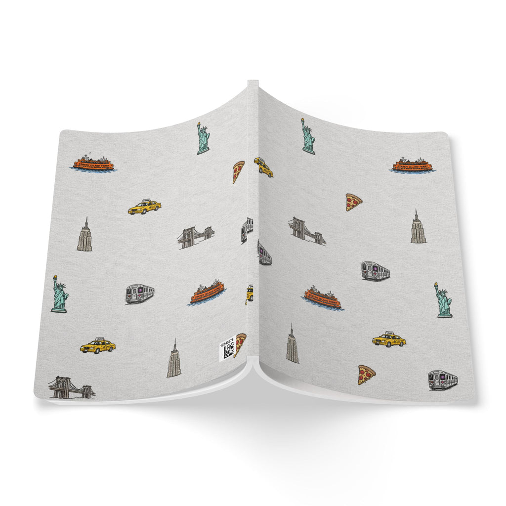 Icons of New York City Heather Gray Softcover Notebook