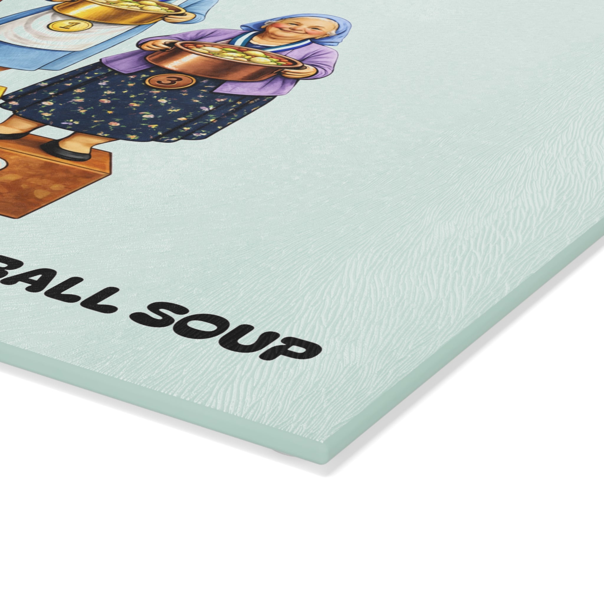My Bubbe Makes the Best Matzah Ball Soup Glass Cutting Board | Grandma Kosher Soup Competition Kitchen Decor