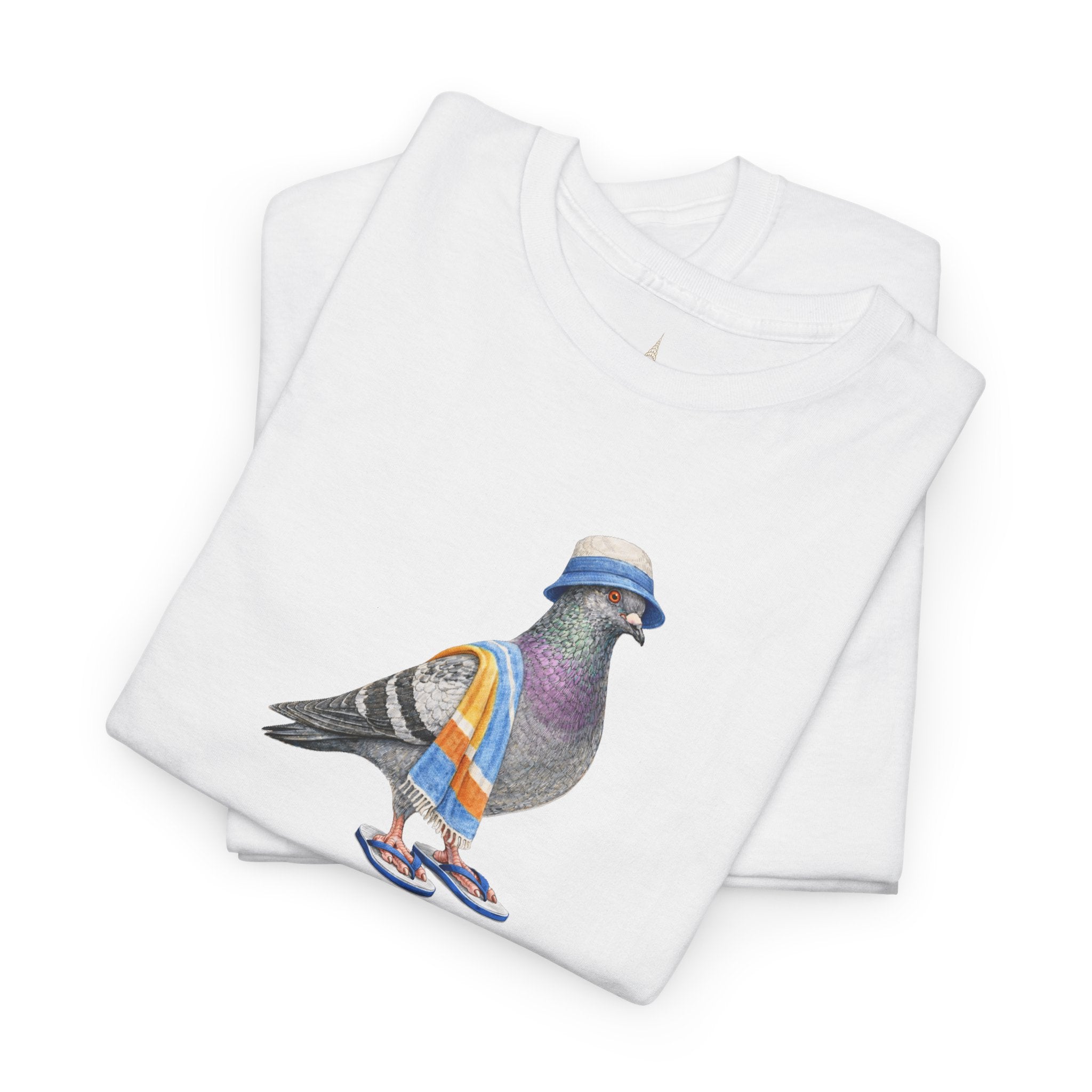 Customizable Coney Island NYC Pigeon T-Shirt | Beach Bum Tee