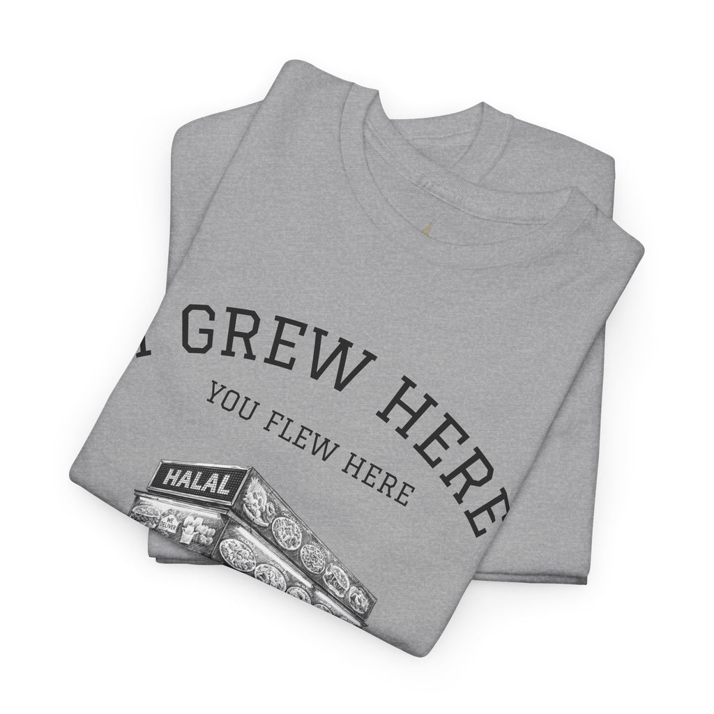 NYC Halal Food Cart Tee | New York I Grew Here You Flew Here T-Shirt