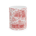 Cobble Hill Red Toile de Jouy Mug | NYC Chinoiserie Ceramic Coffee Cup