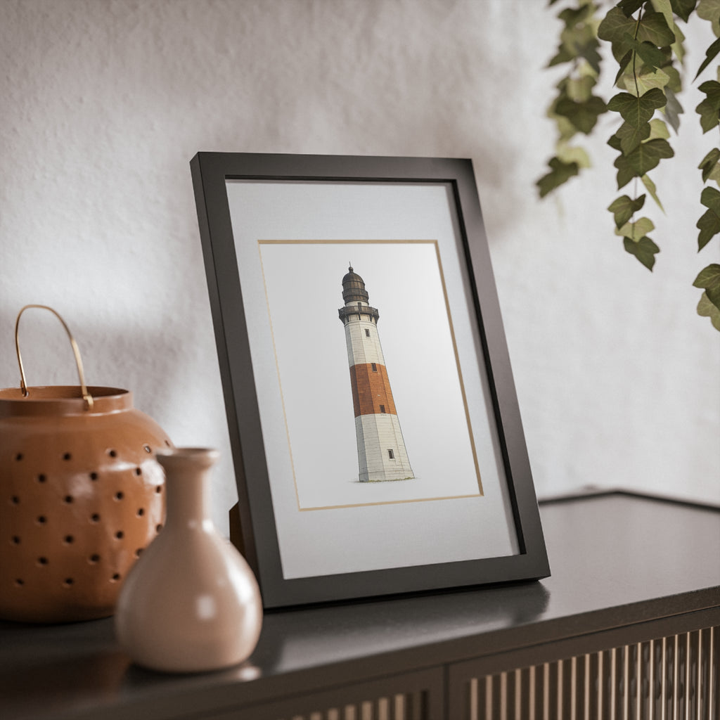 Boceto del faro de Montauk | Marco negro