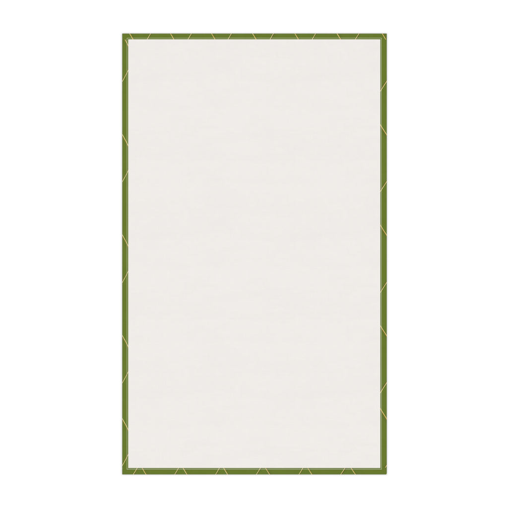 Customizable Gold Netting Wine Bottle Tea Towel — Green Bottle with Gold Netting Kitchen Towel Hostess Gift