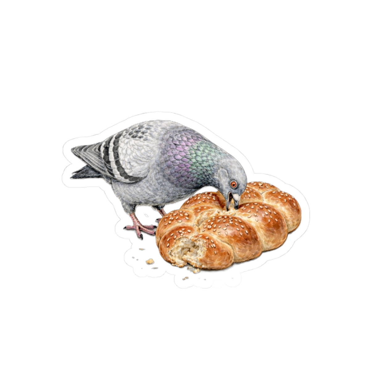 Borough Park NYC Pigeon 3" x 3" Sticker