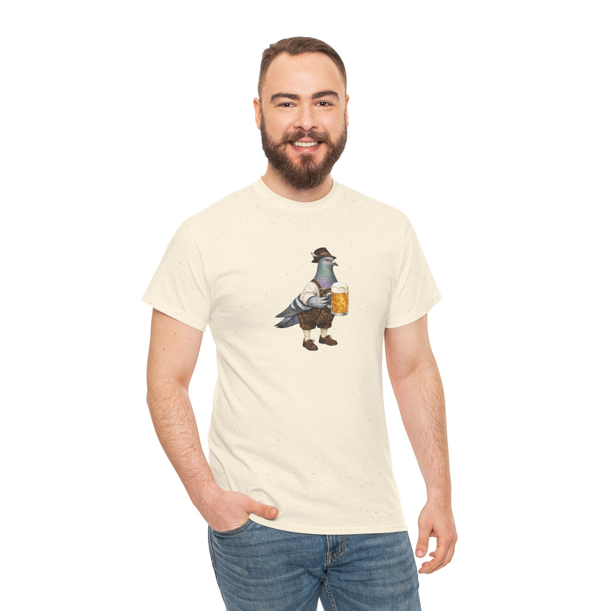 Customizable Yorkville NYC Pigeon T-Shirt | Oktoberfest Beer Garden Tee