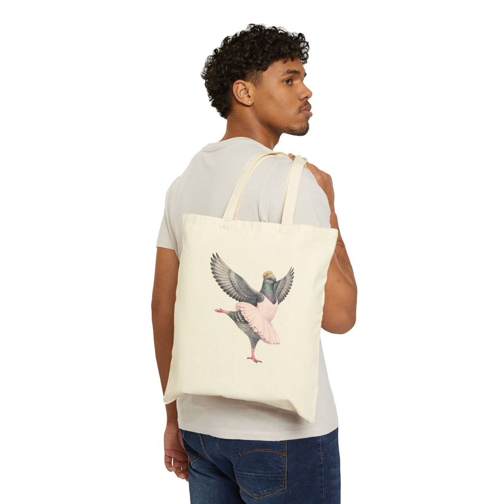 Customizable Lincoln Square NYC Pigeon Subway Tote Bag |  Bunhead Ballerina Bird Lover Subway Tote