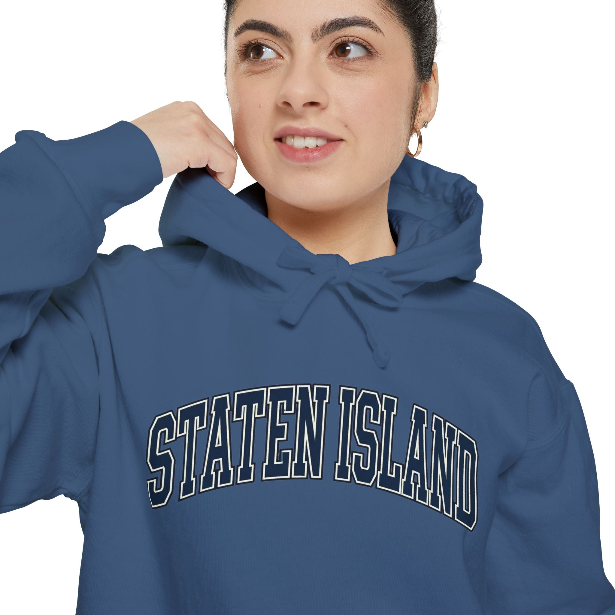 Staten Island Hoodie — Garment-Dyed Pullover Hooded Sweater