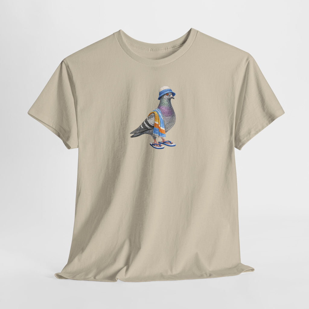 Customizable Coney Island NYC Pigeon T-Shirt | Beach Bum Tee