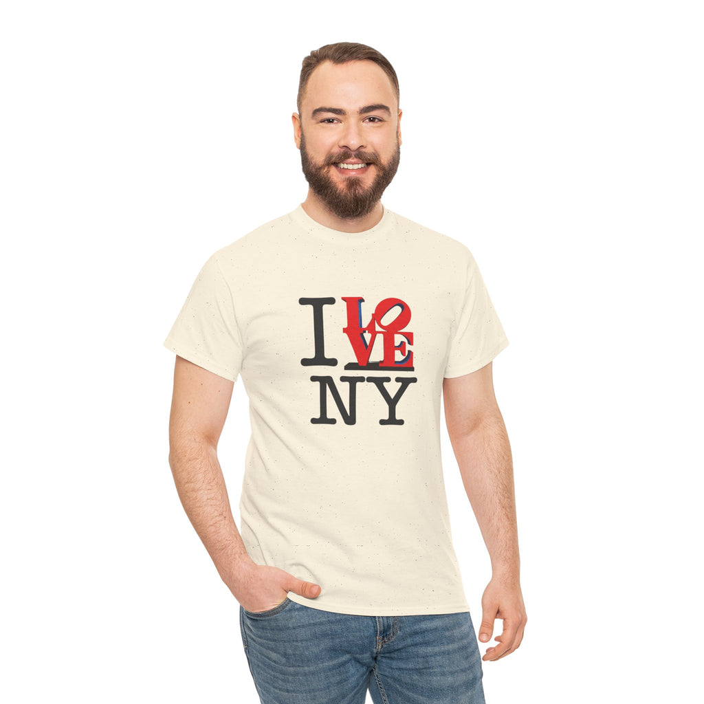 I Love NY Heavy Cotton Tee    NYC Gift Souvenir T-Shirt