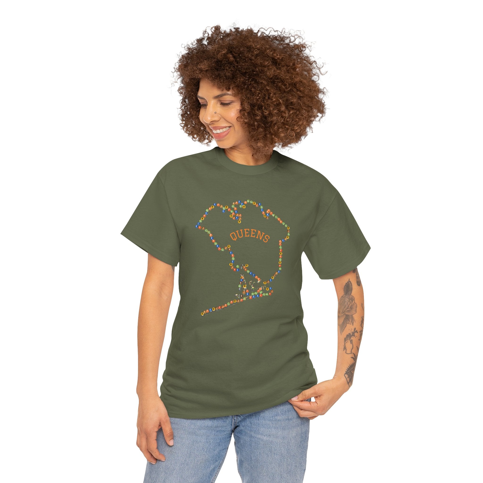 Queens Map Subway Signs T-Shirt | NYC Subway Tee