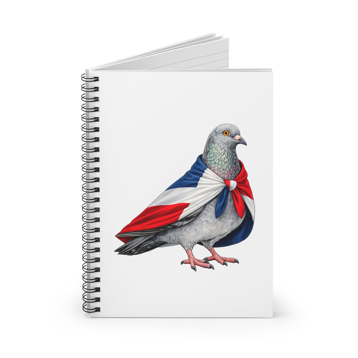 Customizable Washington Heights NYC Pigeon Spiral Journal | New York Bird Lovers Notebook