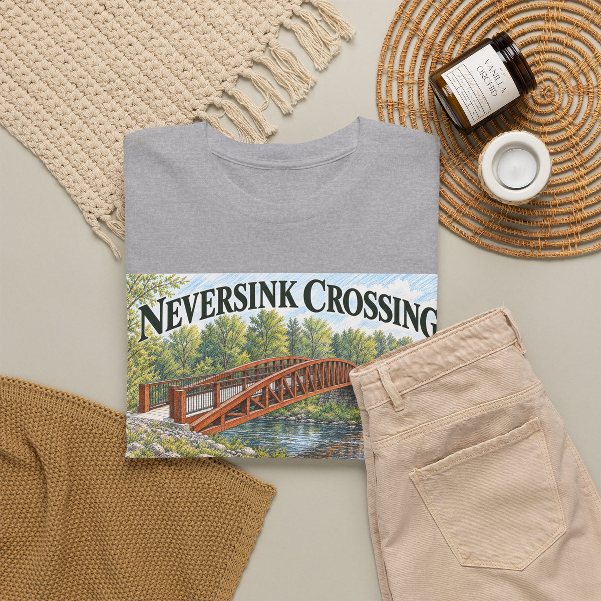 Neversink Crossing Fallsburg NY Scenic Bridge T-Shirt