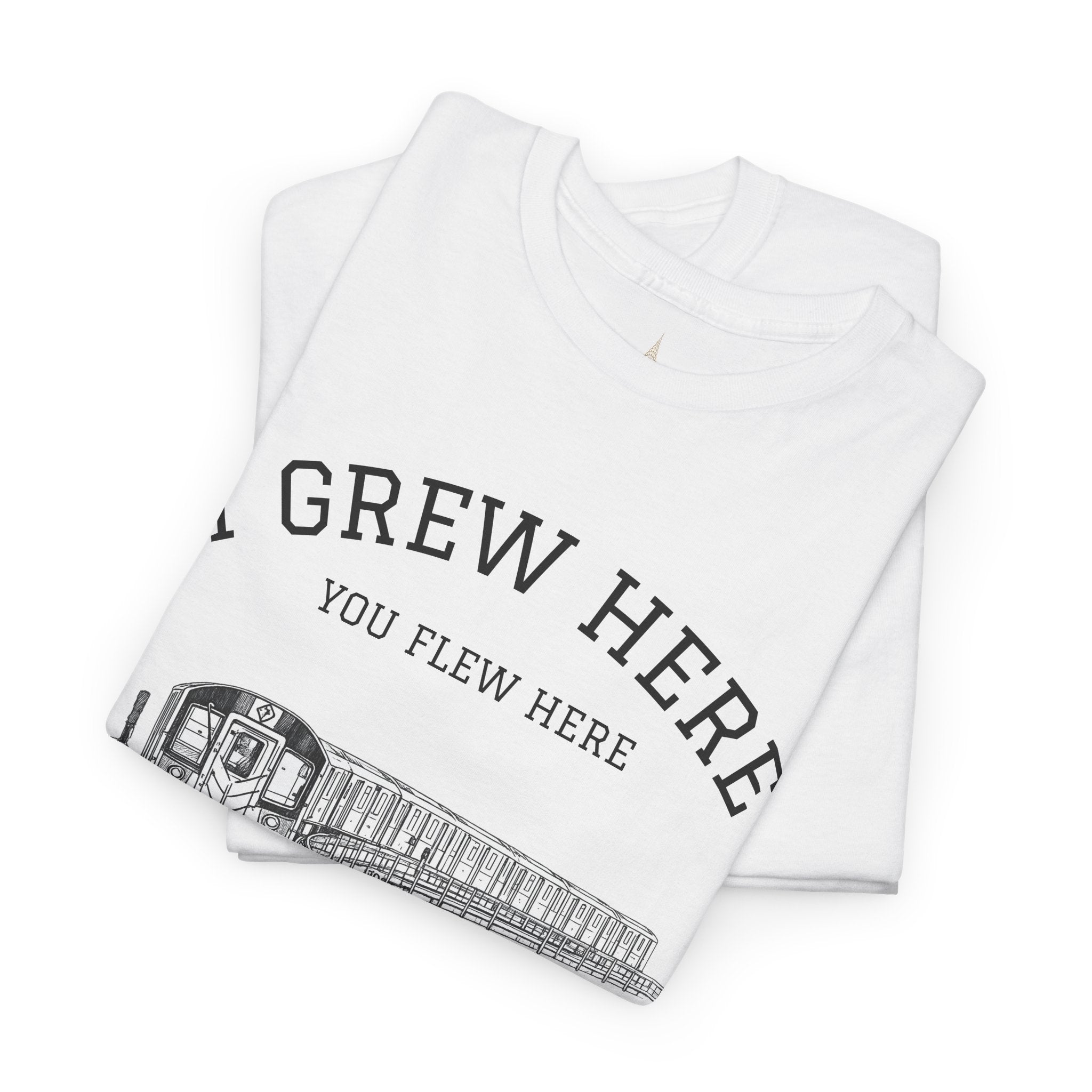 Camiseta de metro elevado de Nueva York | Yo crecí aquí, tú volaste aquí, camiseta de tren de la ciudad de Nueva York