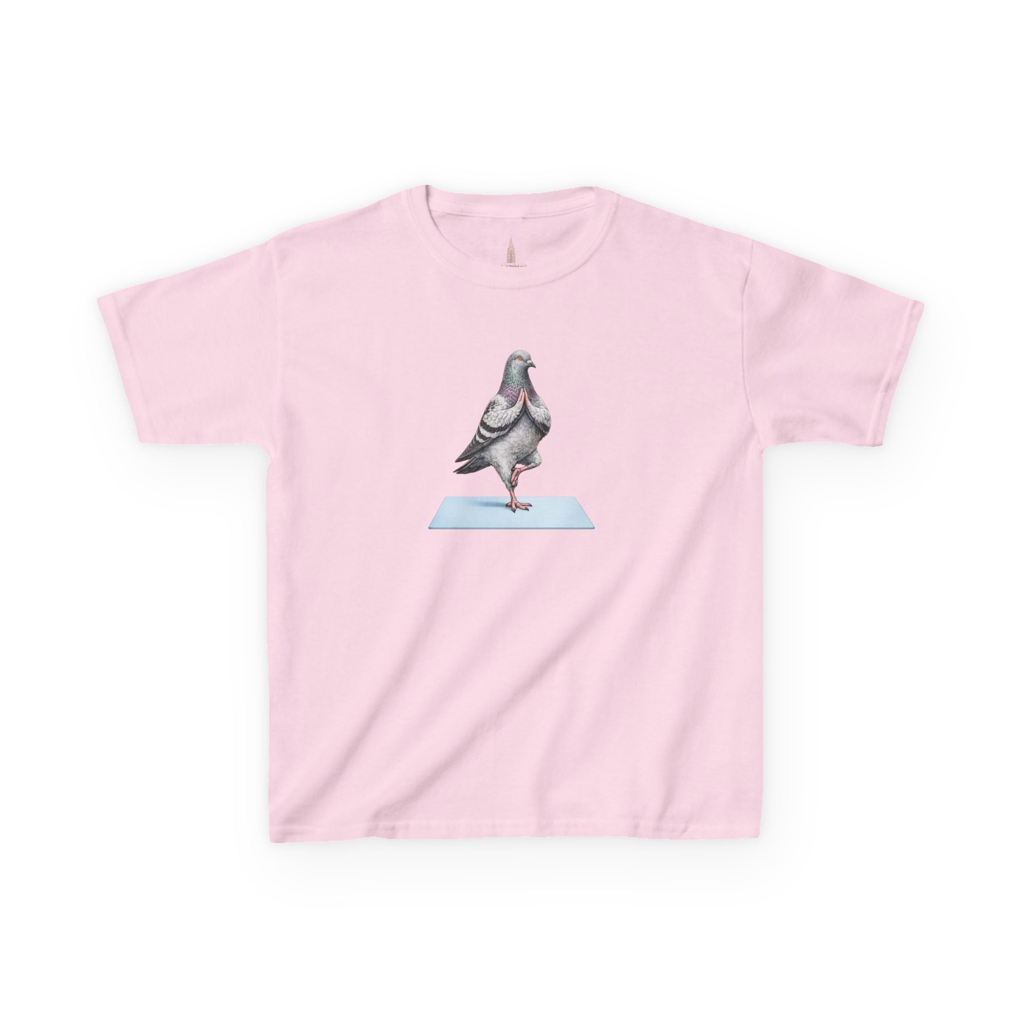 Customizable Central Park NYC Pigeon Kids Yoga Tee — Cute Bird Yoga T-Shirt for Children