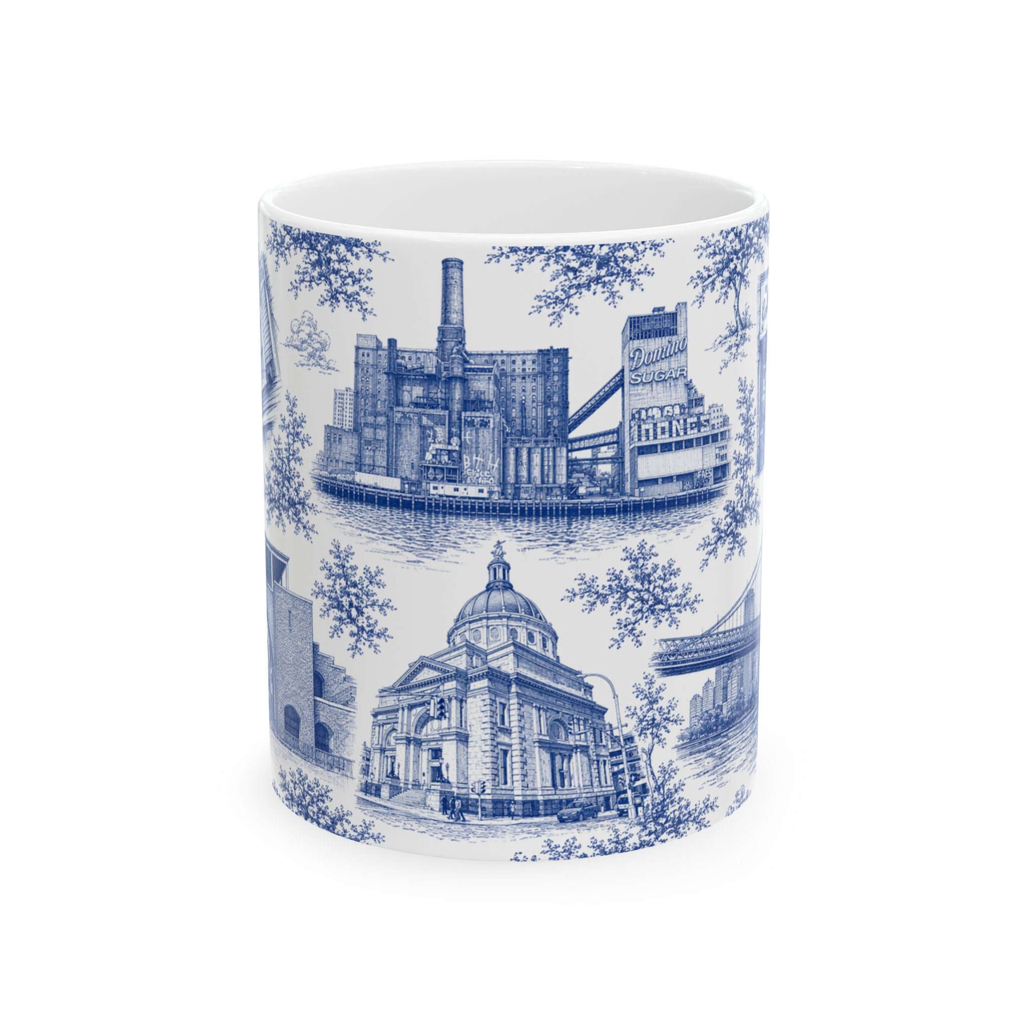 Williamsburg Blue Toile de Jouy Mug | Brooklyn Chinoiserie Ceramic Mug