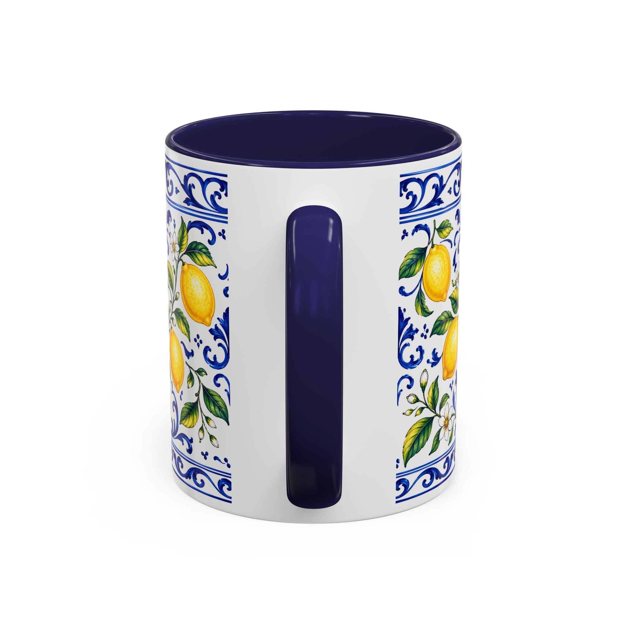 Little Italy Amalfi Blue with Lemon Mug — Blue Ceramic Kitchen Mug (11oz)