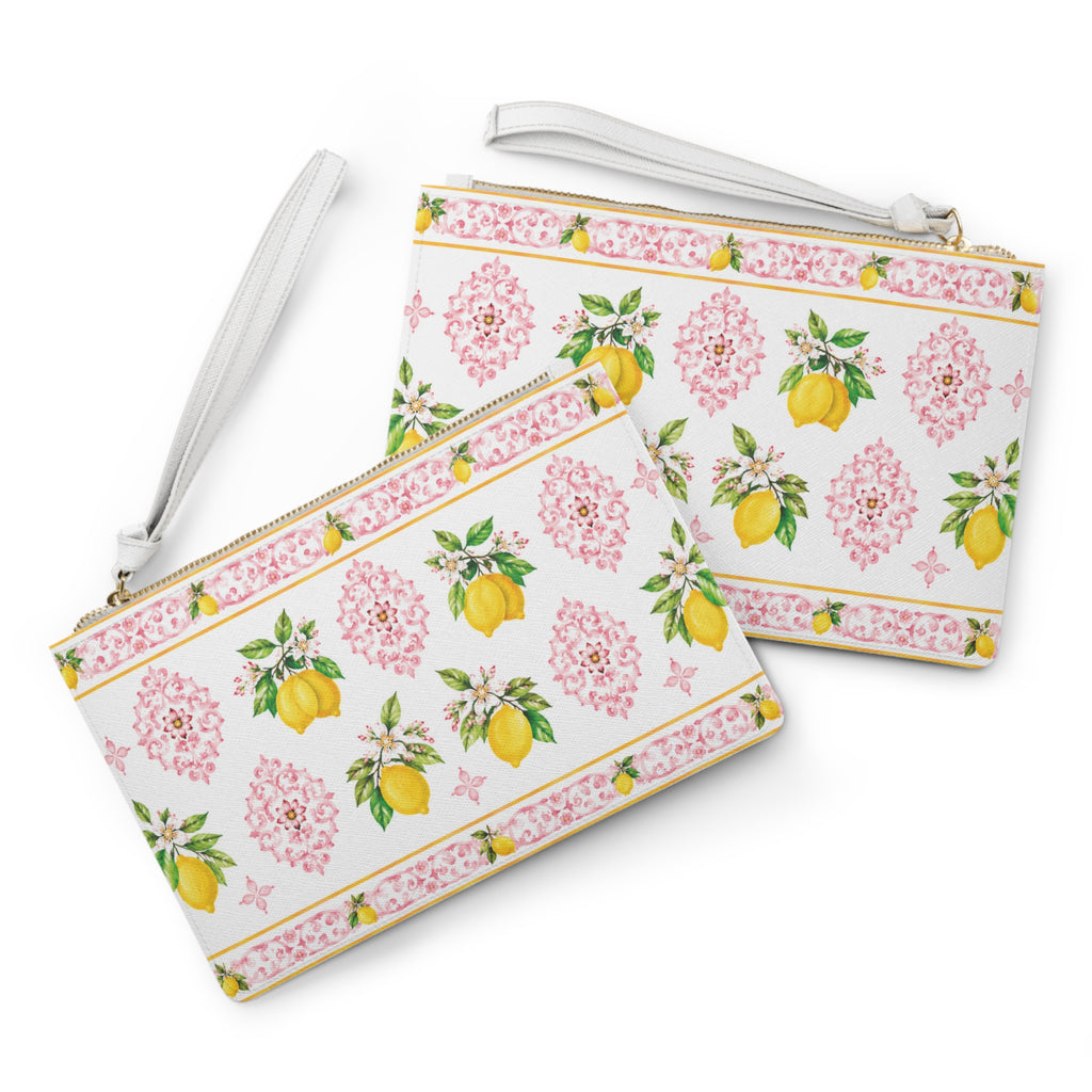 Little Italy Amalfi Pink and White with Lemon Clutch