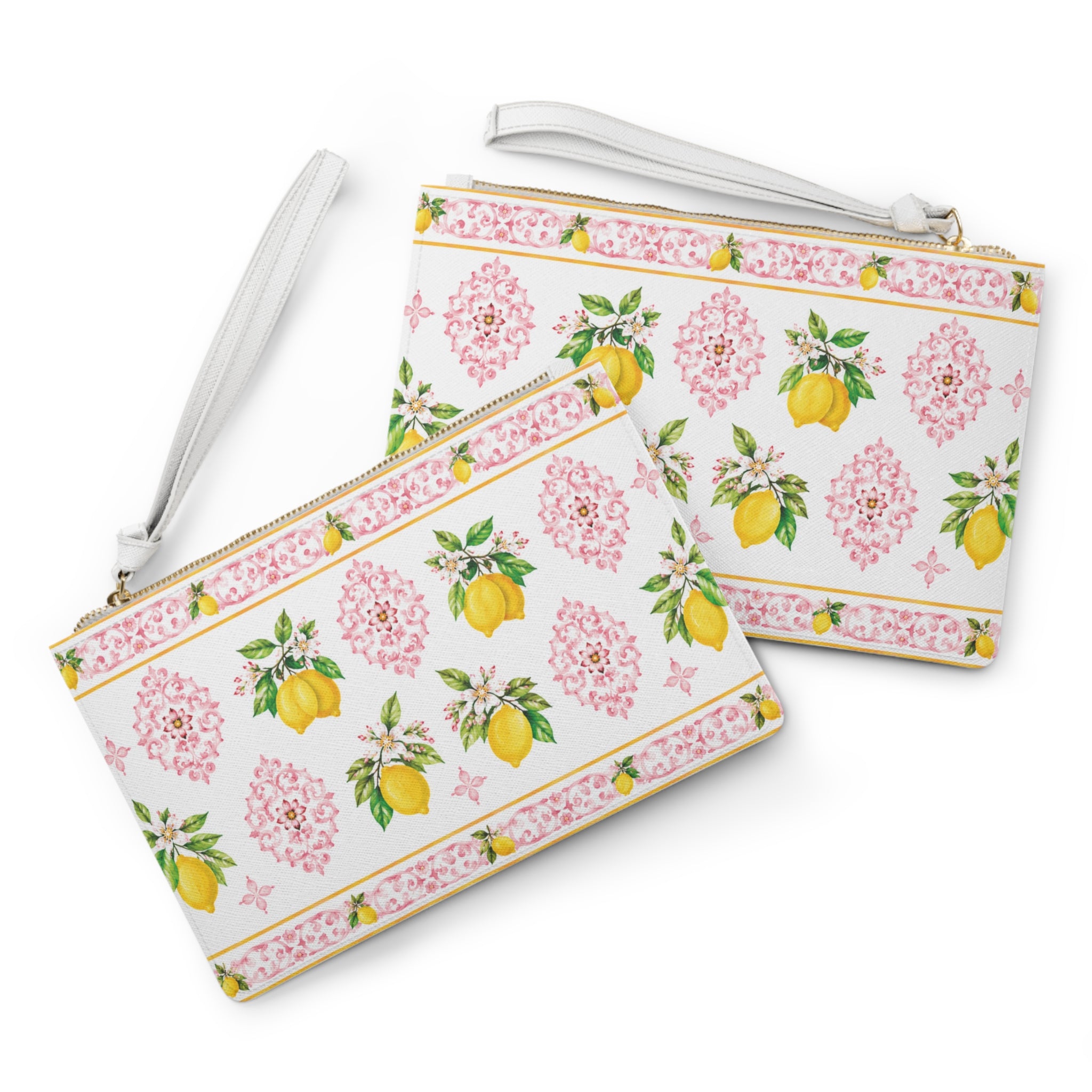 Little Italy Amalfi Pink and White with Lemon Clutch