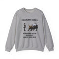 Fearless Girl Raging Bull Statue graphic Sweatshirt | NYC Empowerment, Feminist Design Sweater