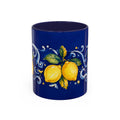 Little Italy Amalfi Blue with Lemon Mug — Blue Ceramic Kitchen Mug (11oz)