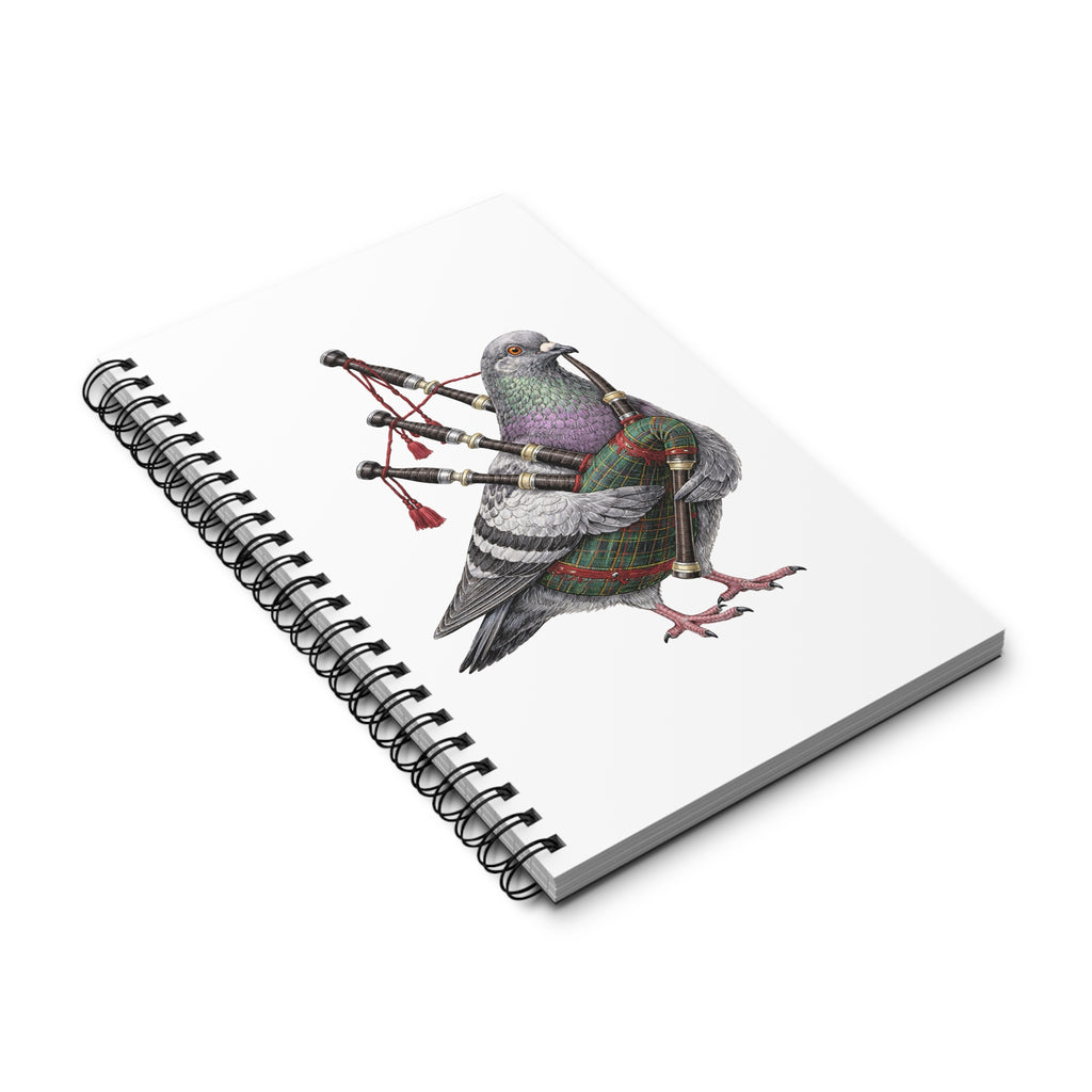 Customizable Woodlawn NYC Pigeon Spiral Journal | Bronx Irish Bagpipes Bird Lovers Notebook