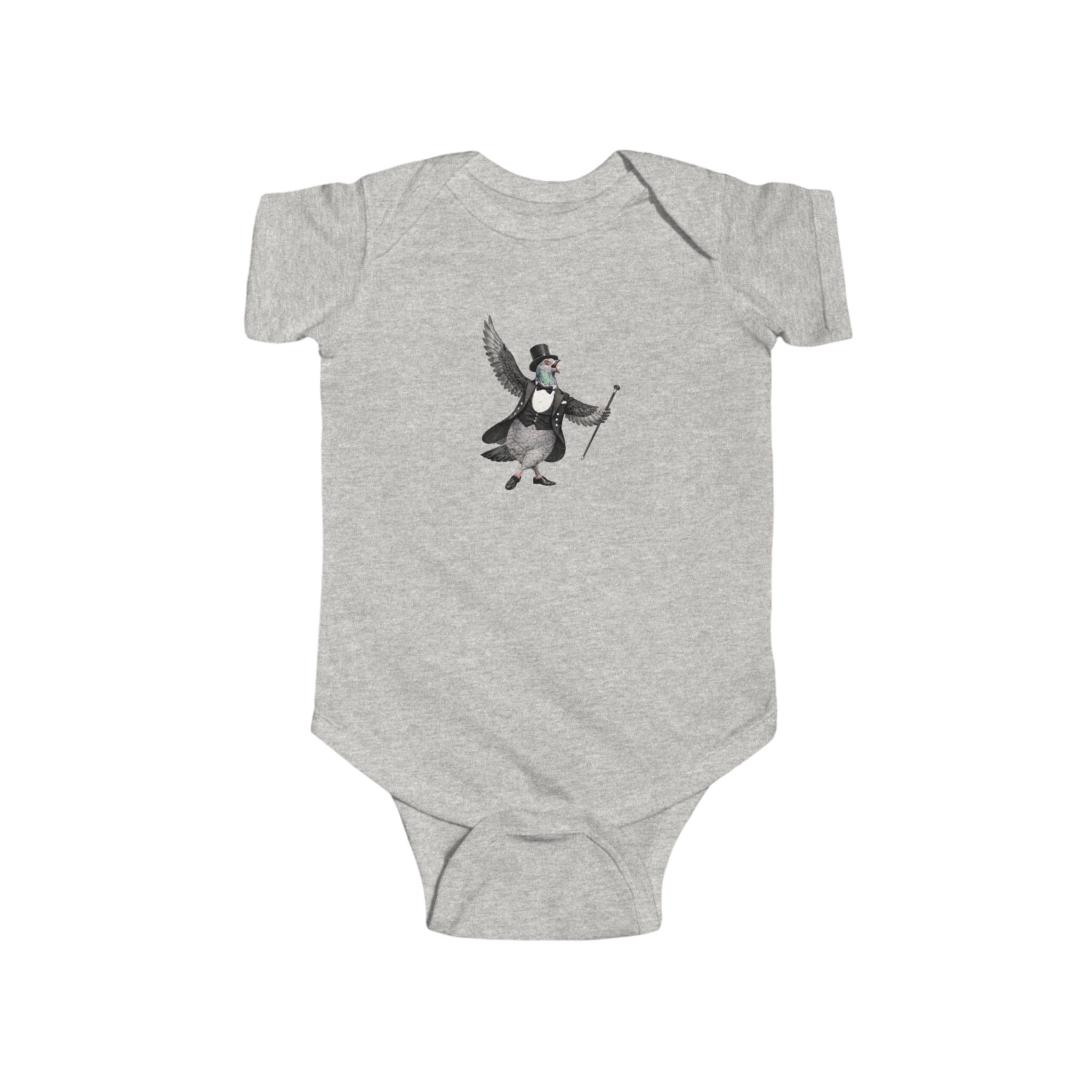 Customizable Broadway NYC Pigeon Baby Onesie | New Yorker Reveal Infant Bodysuit