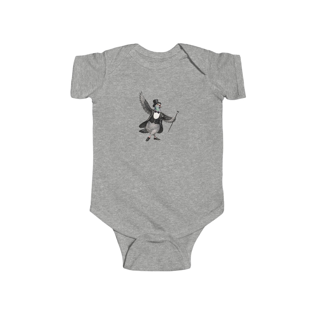 Customizable Broadway NYC Pigeon Baby Onesie | New Yorker Reveal Infant Bodysuit