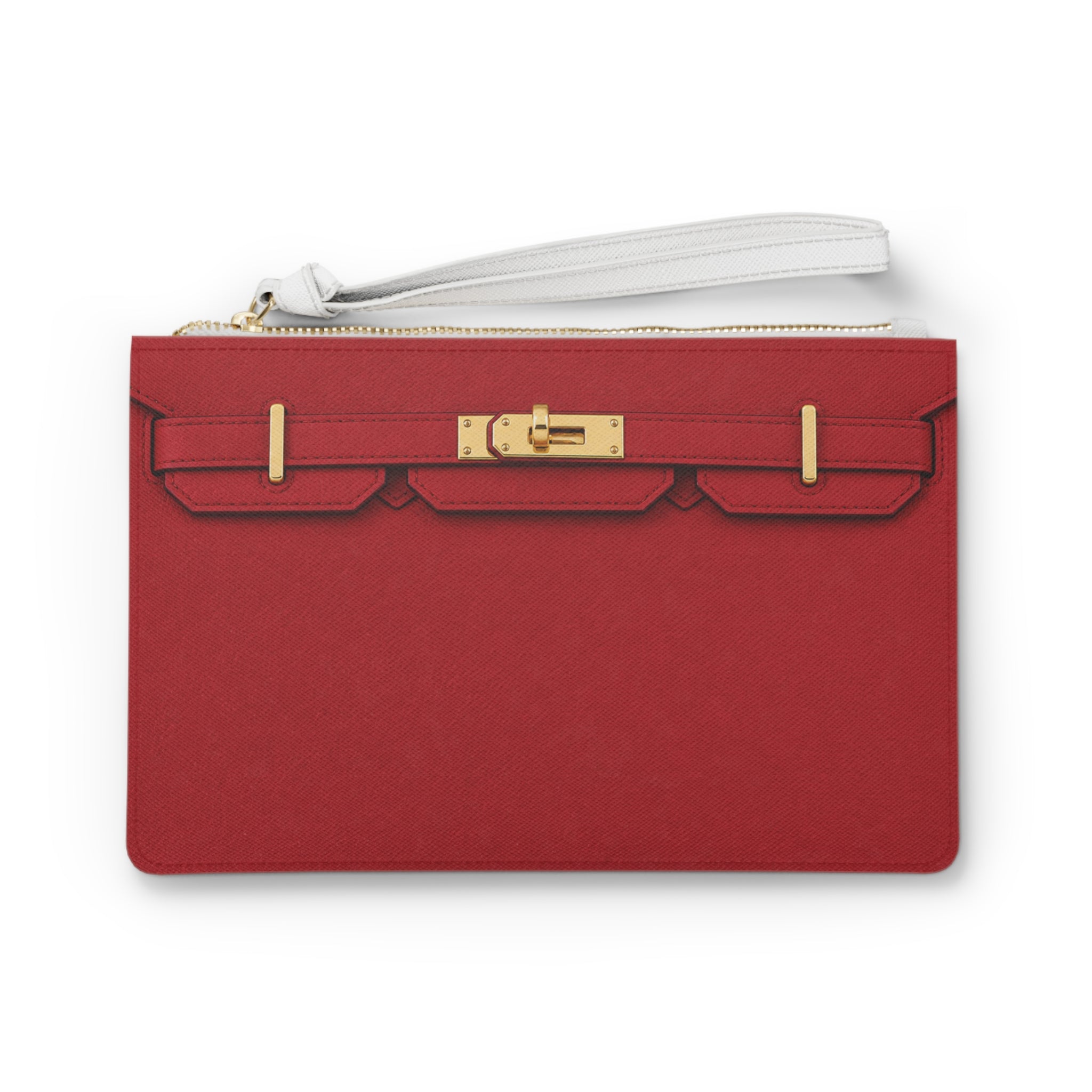 Canal Street Burgundy Clutch Bag — Elegant Wristlet Purse for Evening & Gifts