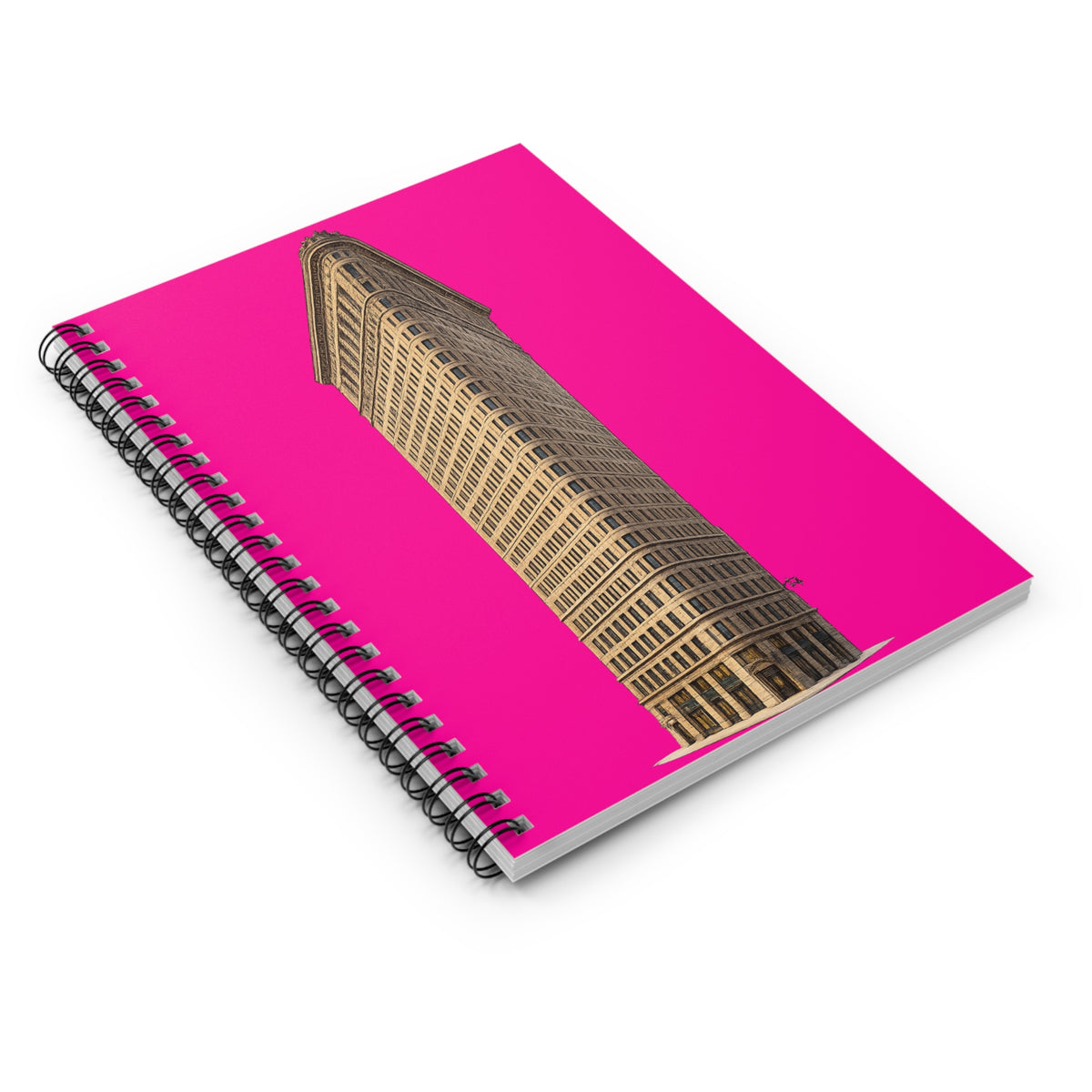 Flatiron Building Pop Art Notebook   NYC Architecture Spiral Journal