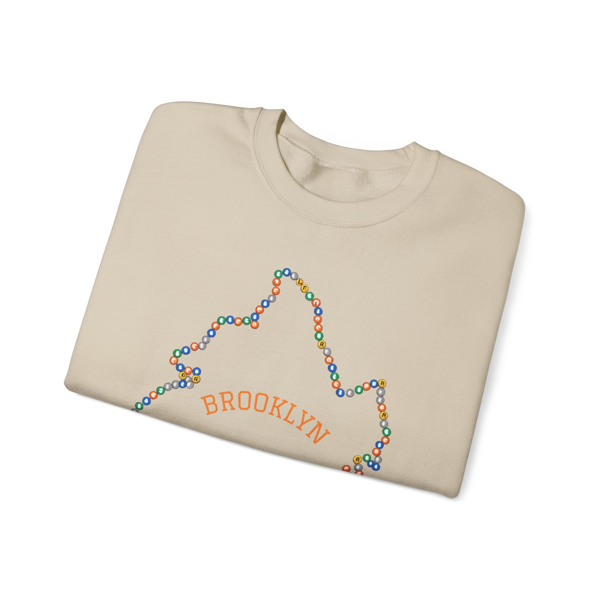 Sudadera con mapa del metro de Brooklyn | Suéter de cuello redondo de NYC