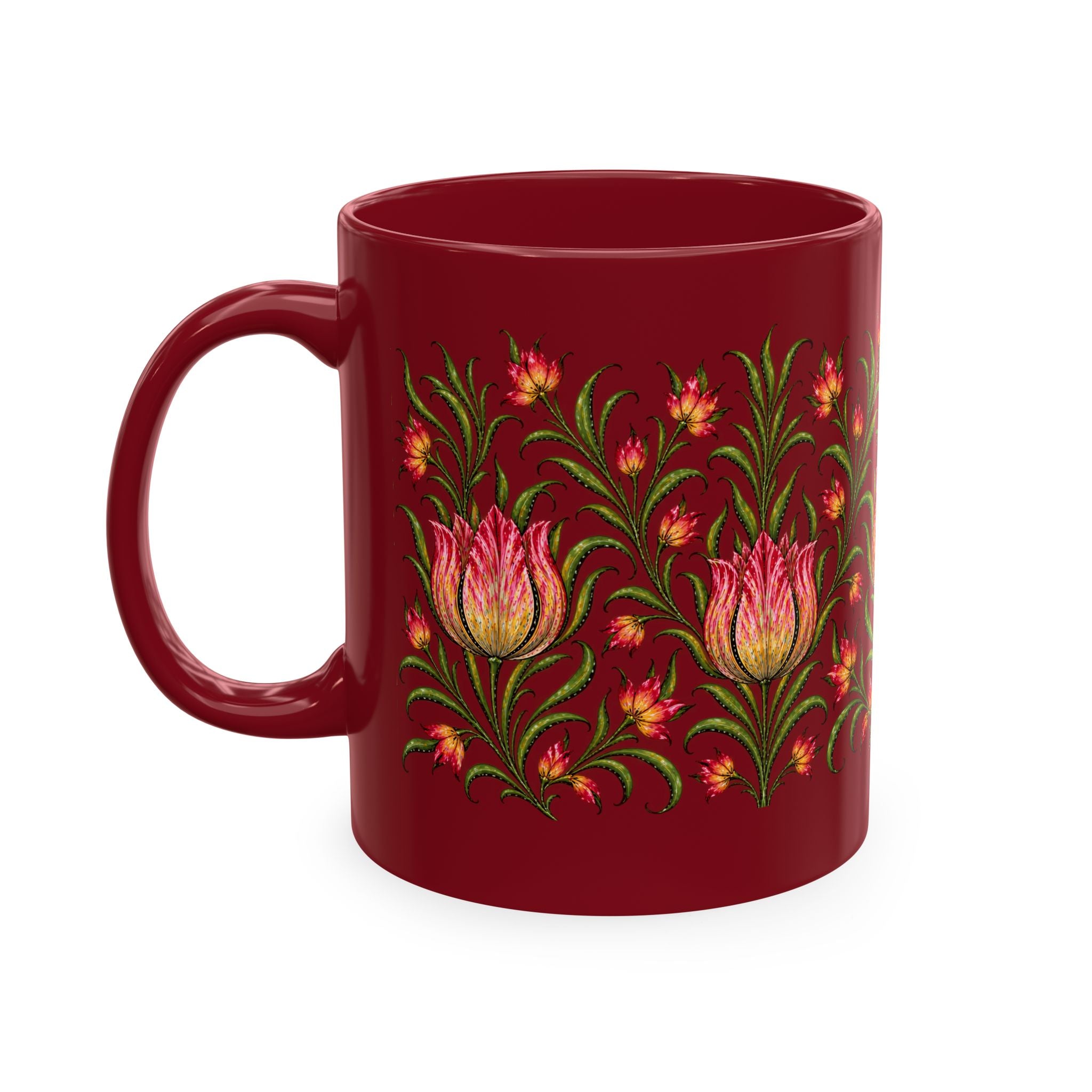 Floral Pattern Ceramic Mug — Botanic Garden Tea Coffee Cup