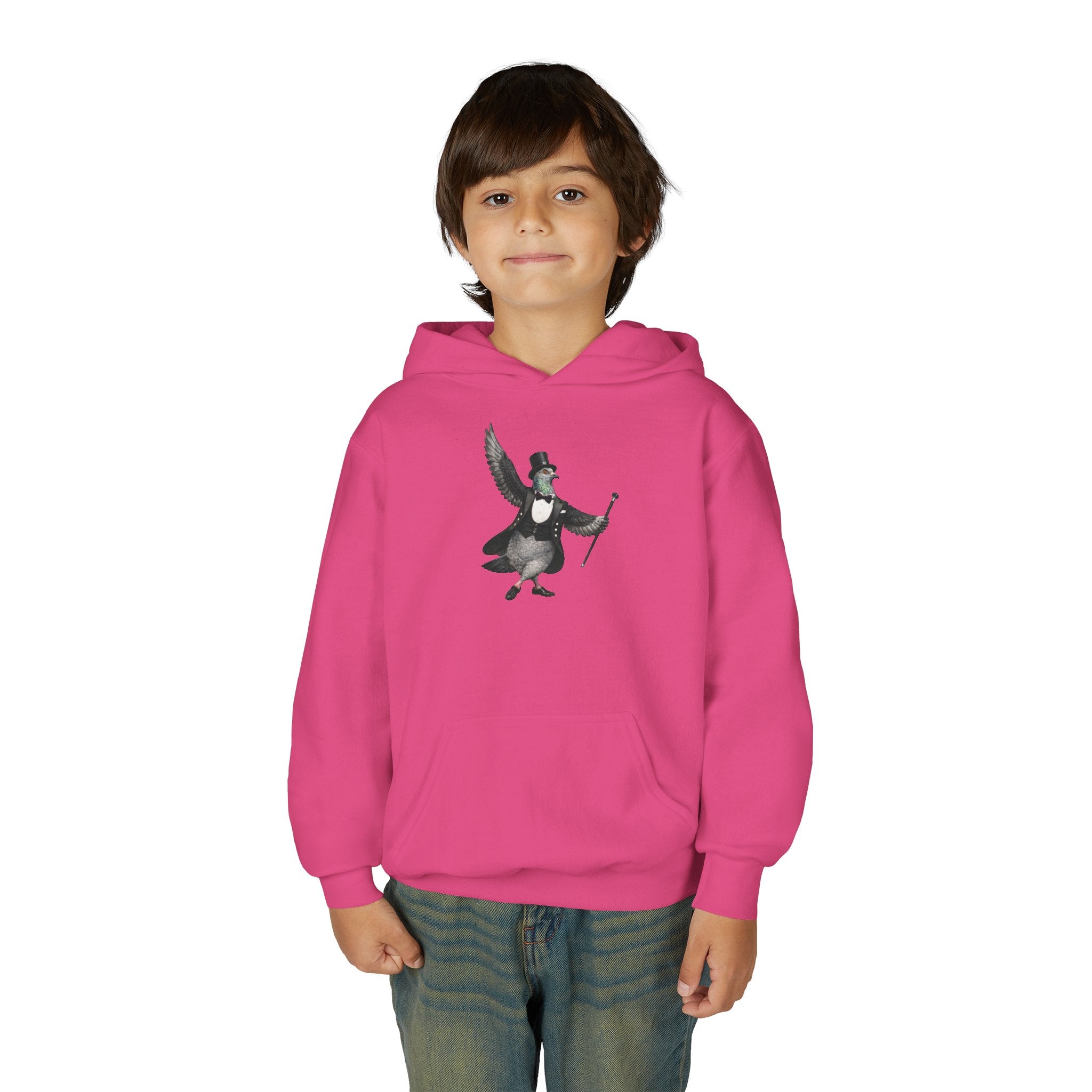 Sudadera con capucha para niños de Broadway NYC con paloma personalizable | Sudadera con capucha para niños amantes de las aves y el teatro de Nueva York